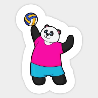 Panda as Volleyball player with Volleyball Sticker